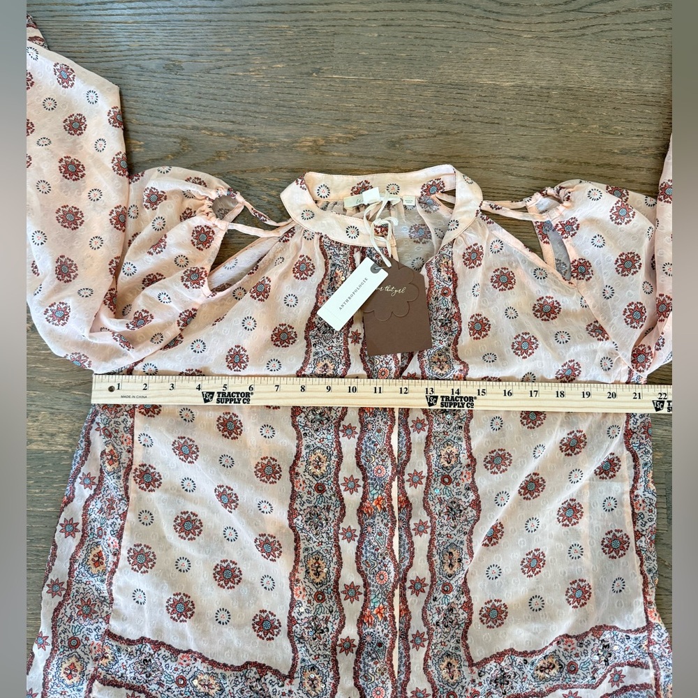 Anthropologie Forever That Girl Cold Shoulder Blouse size XS NWT - Picture 10 of 11